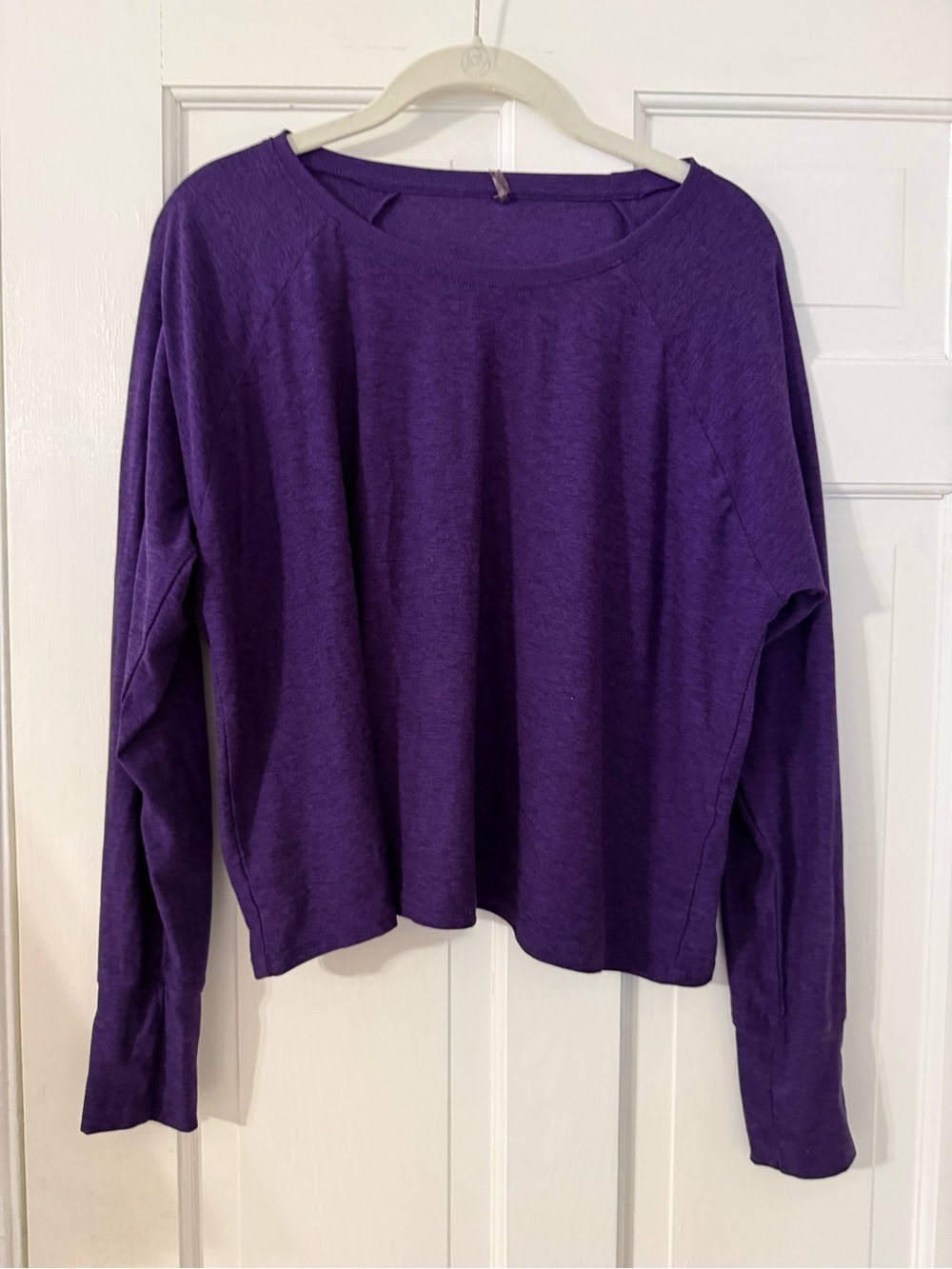Beyond Yoga Purple Long-Sleeve Crew Sweatshirt